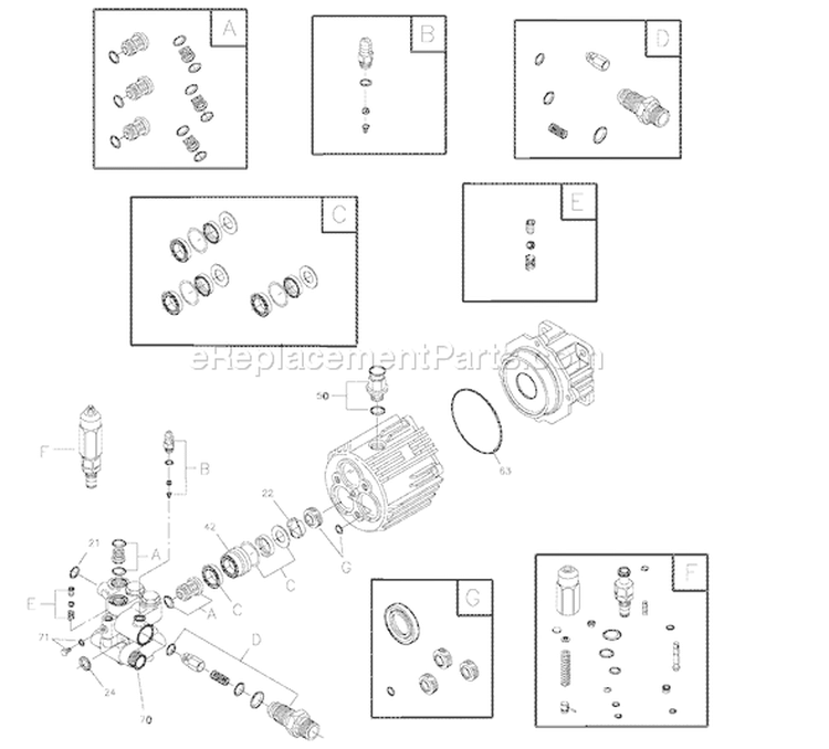 Page B Diagram and Parts List for 020275-0  Briggs and Stratton Pressure Washer